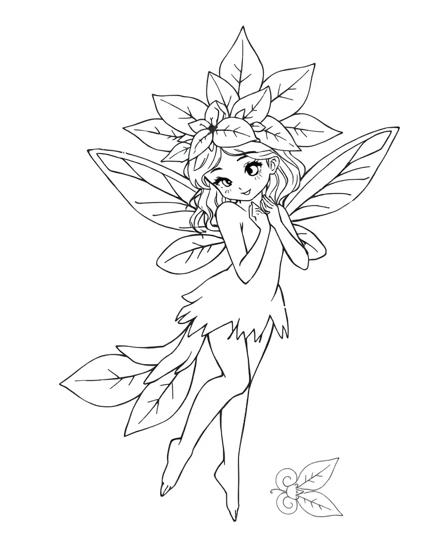Fairy with a Crown of Leaves