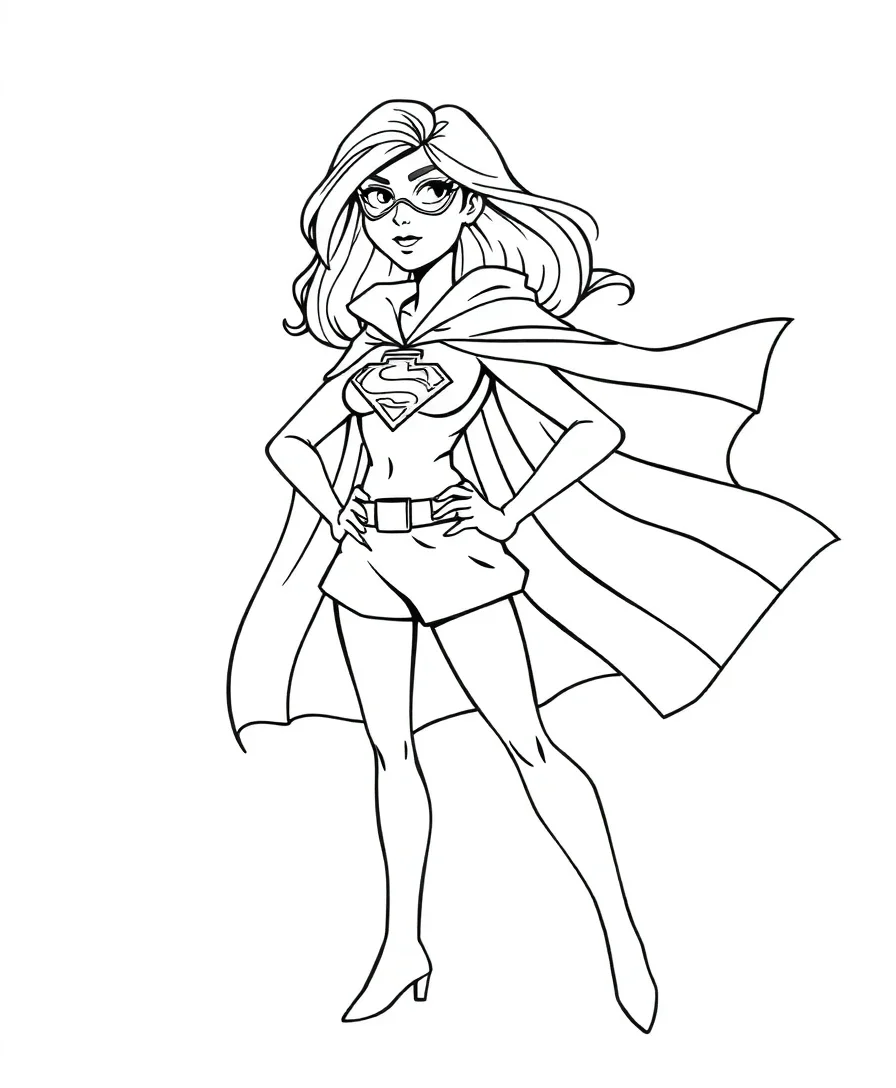 Courageous Superhero Girl