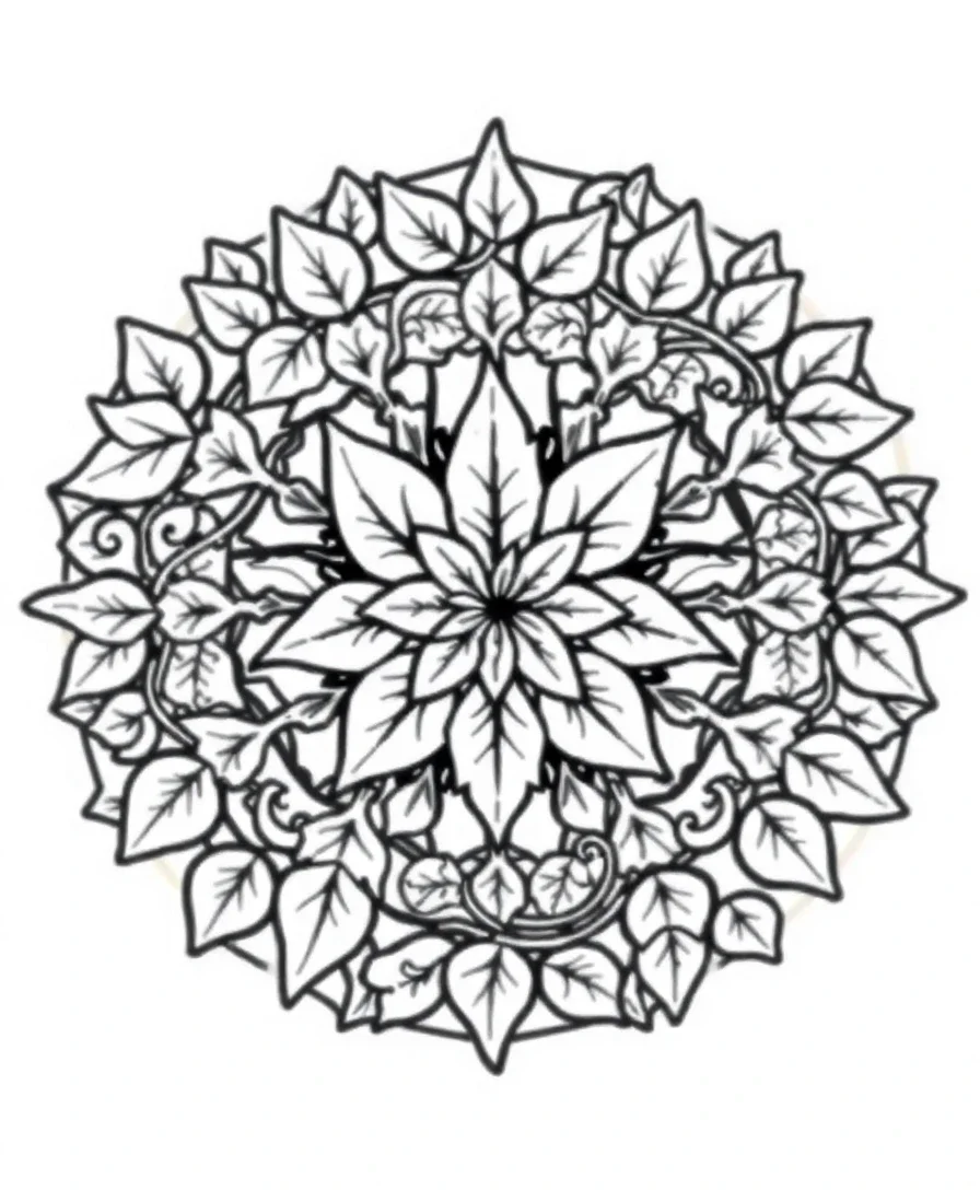 Leafy Vine Mandala