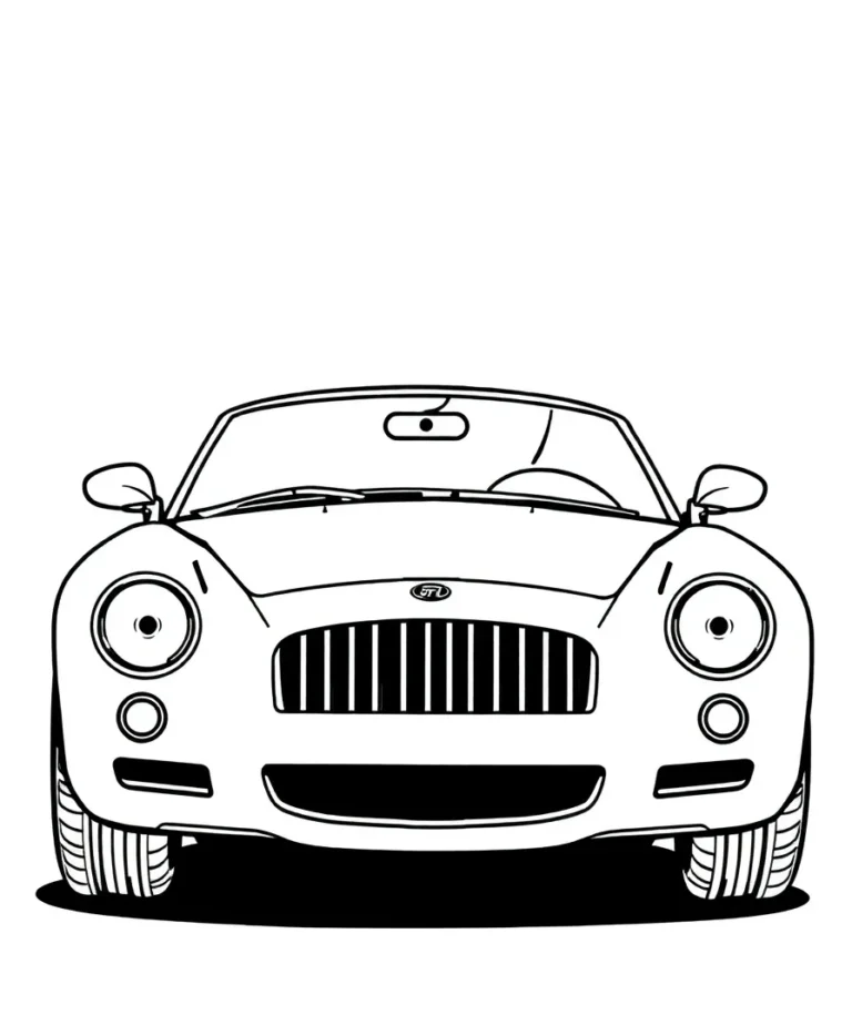 15 Stunning Cars Coloring Pages for Line Art Enthusiasts
