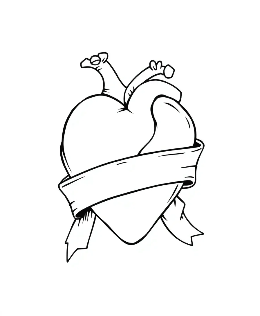 Heart with Ribbon