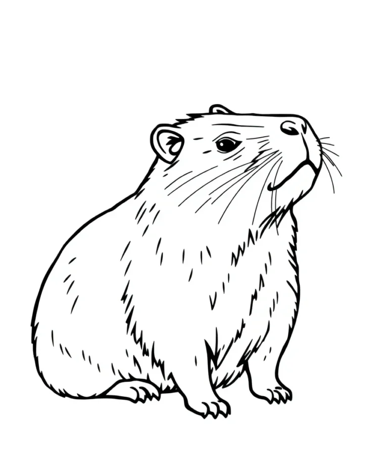15 Stunning Capybara Coloring Page Designs for Enthusiasts