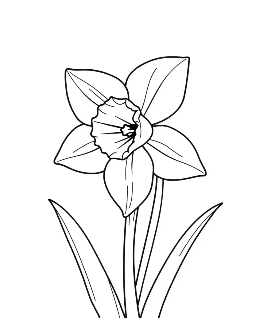 Minimalist Daffodil Pattern