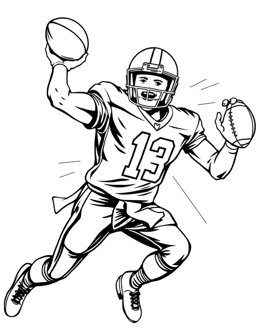 Quarterback Throwing Pass