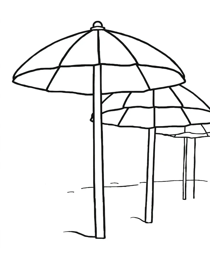 Charming Beach Umbrellas