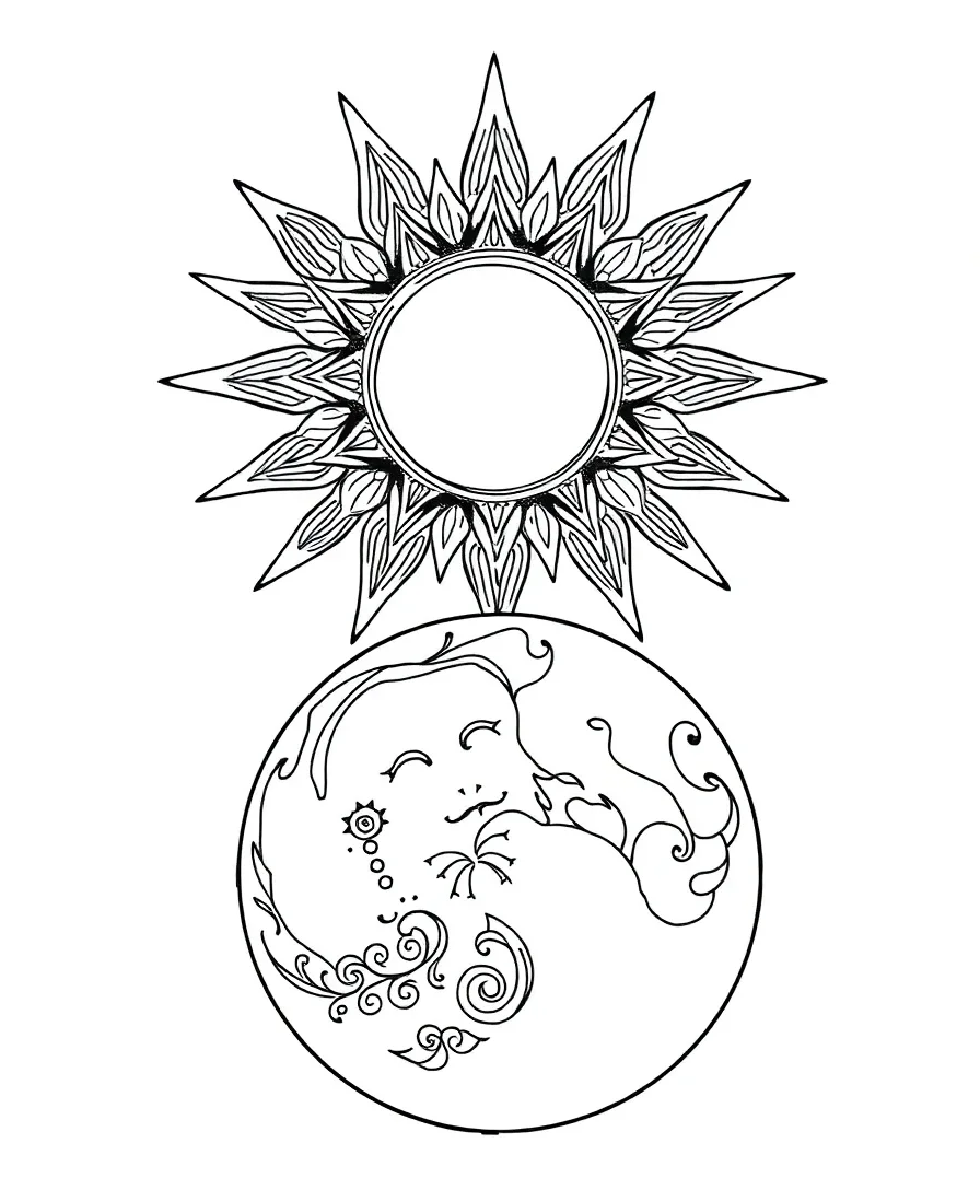 Celestial Sun and Moon