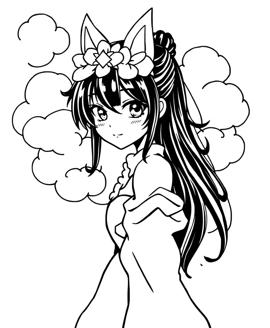Dreamy Kuromi with Clouds