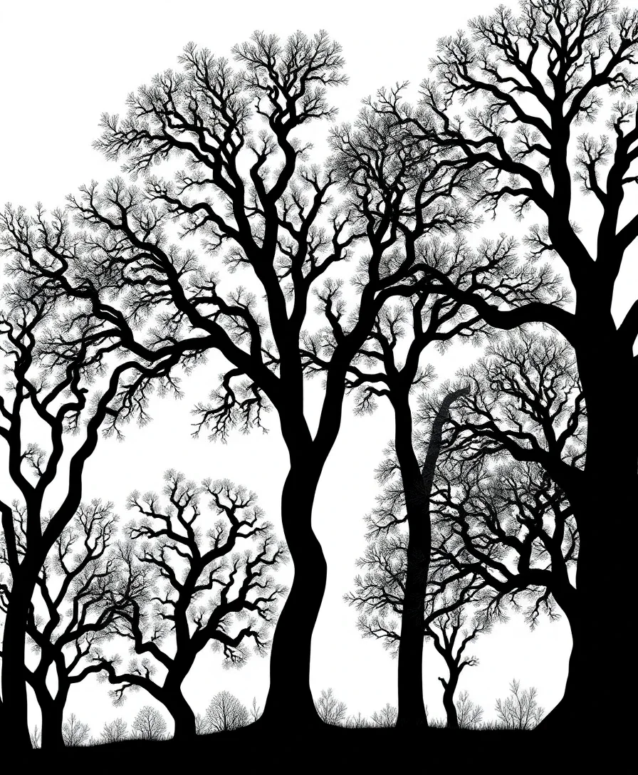 Tranquil Tree Silhouettes