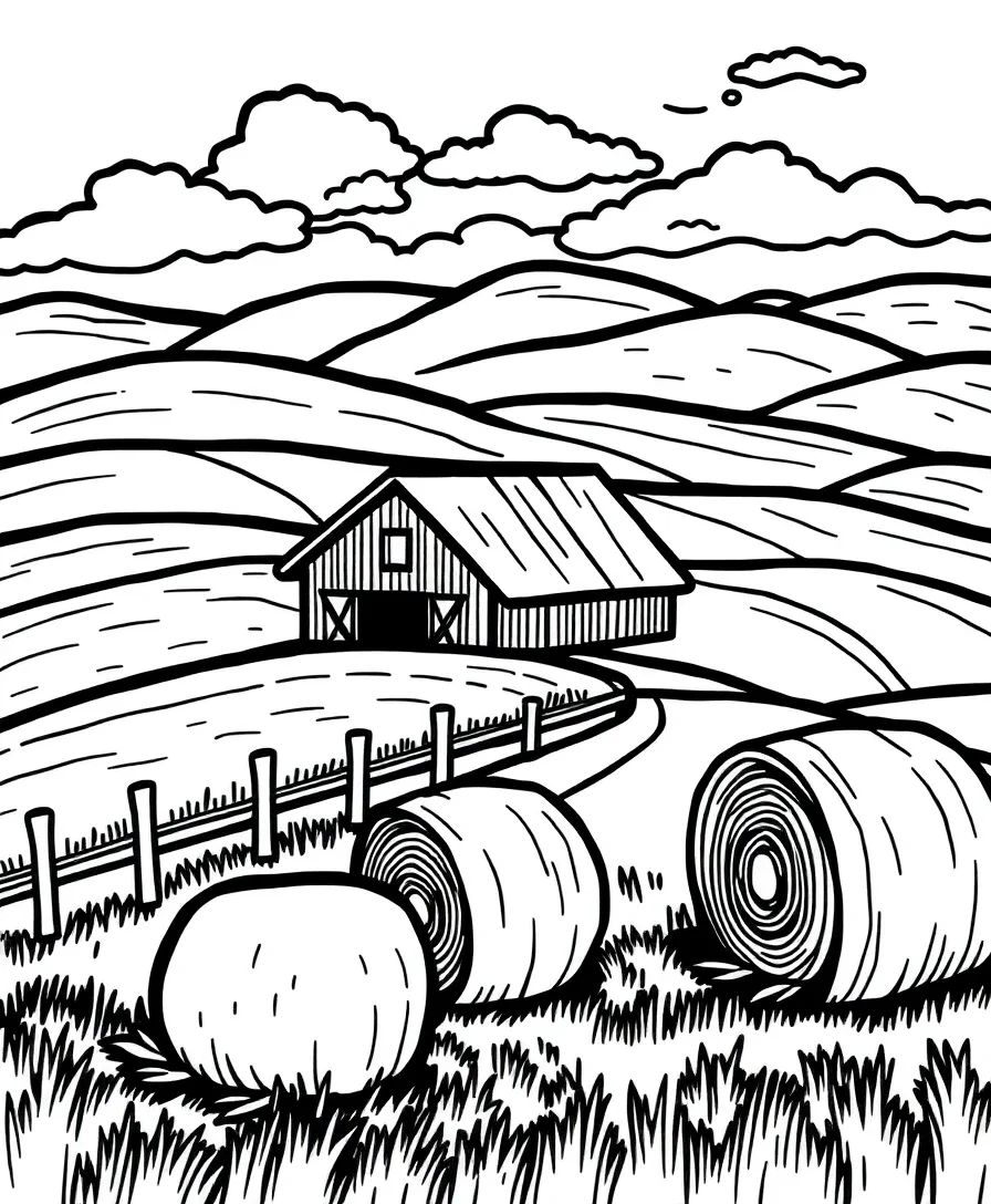 Rustic Barn and Farm Scene
