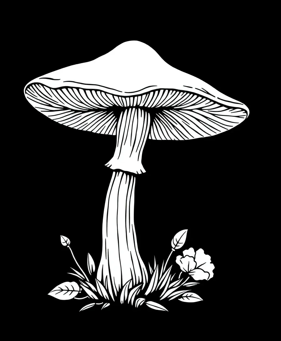 Vintage Mushroom Illustration