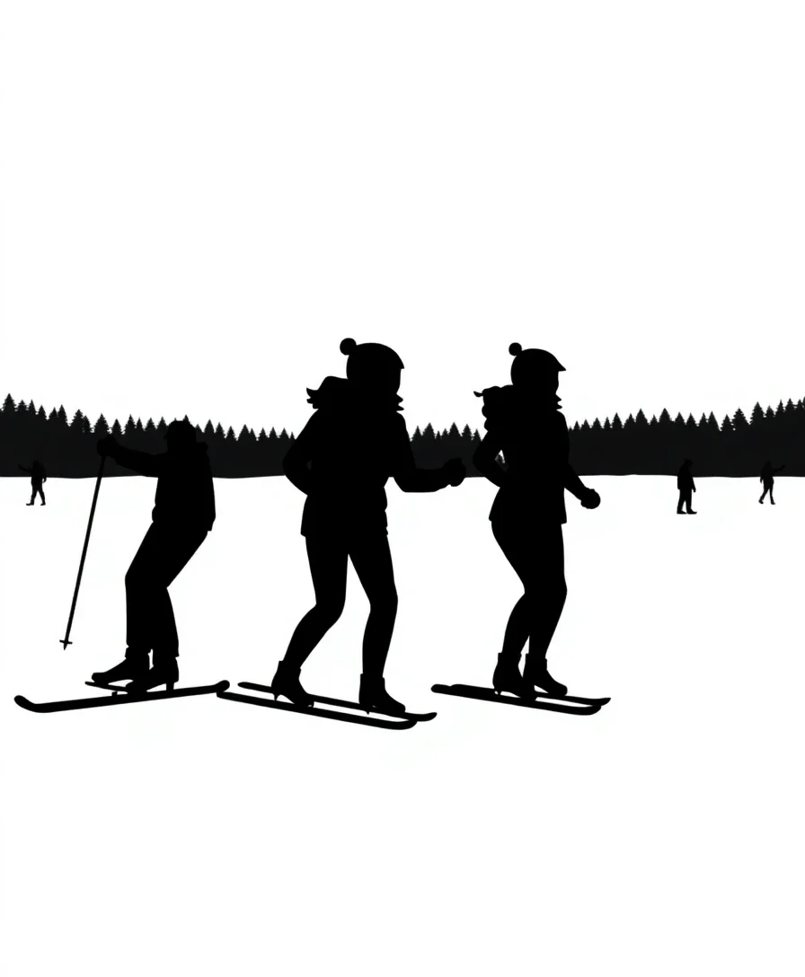 Winter Sports Silhouettes