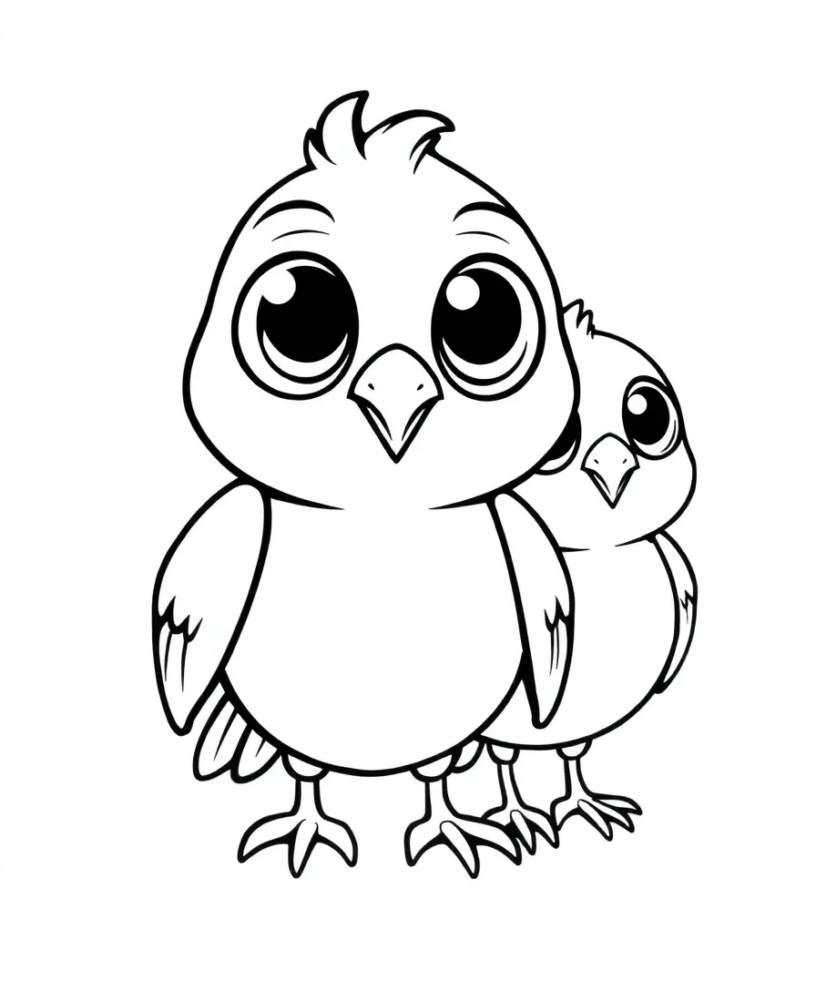 Charming Kawaii Birds