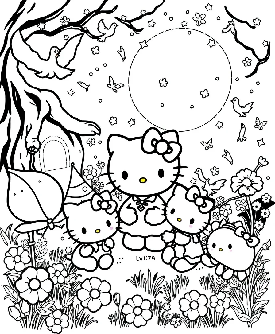 Hello Kitty and Friends in a Fantasy Land