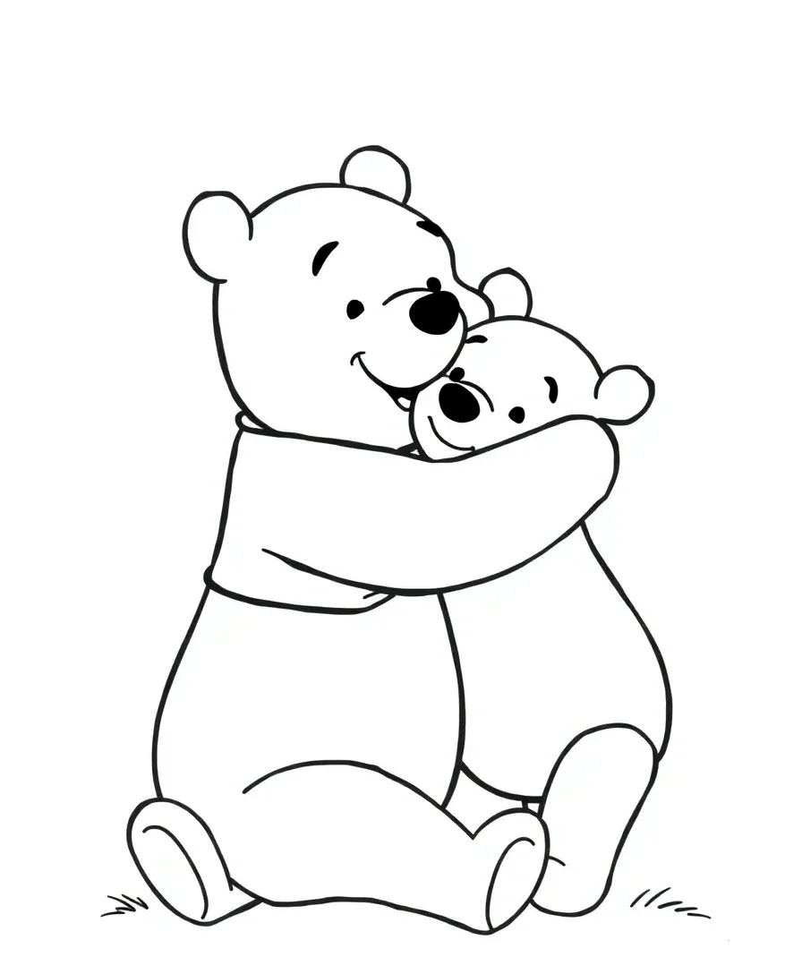 Pooh's Thoughtful Hug