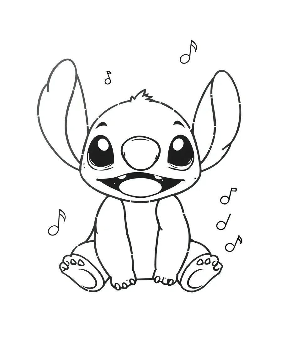 Stitch and Music Notes