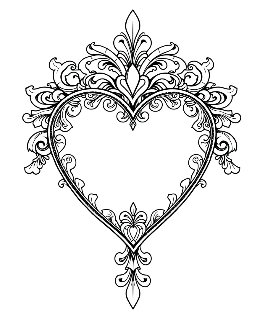 Vintage Heart Frame