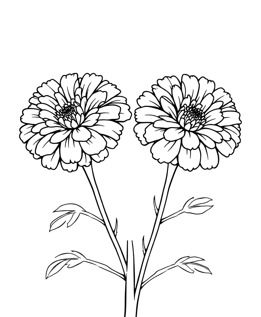 Symmetrical Marigold Arrangement