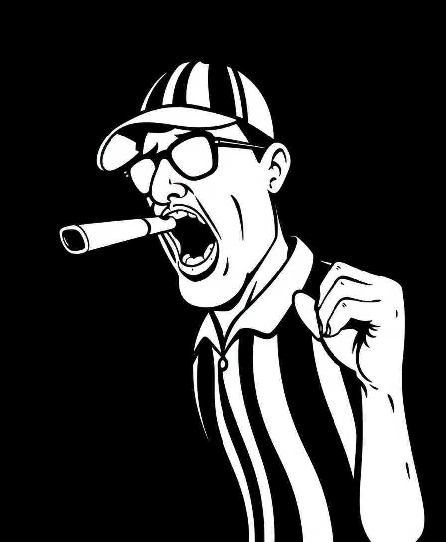 Referee with Whistle