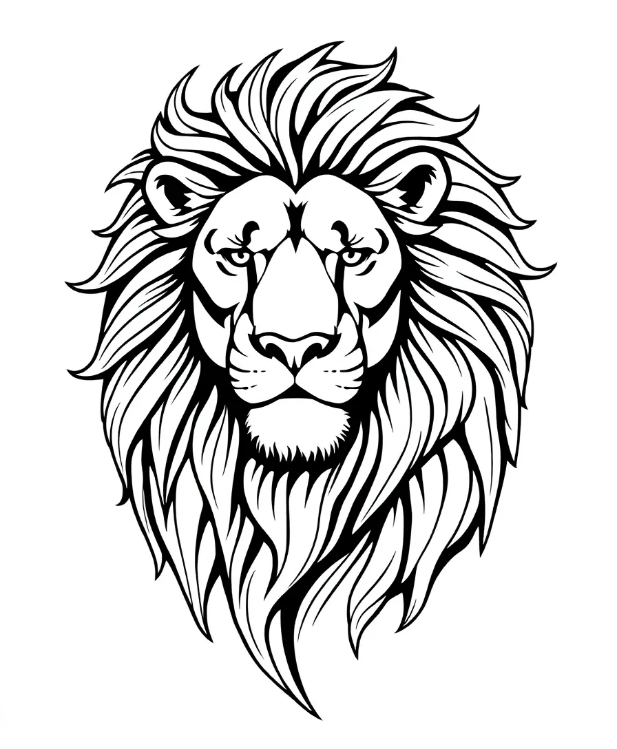 Noble Lion Portrait
