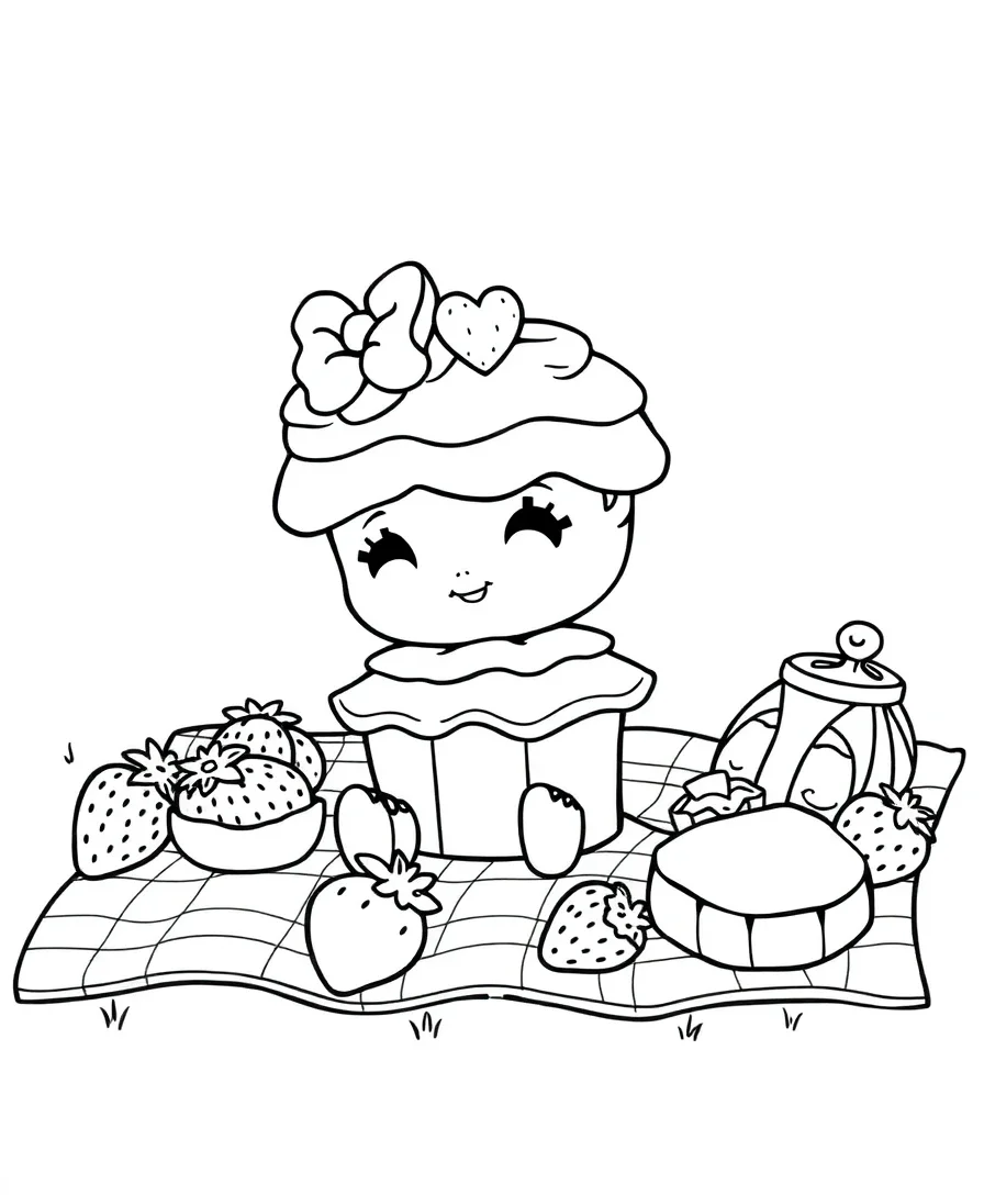 Charming Shortcake Picnic Scene