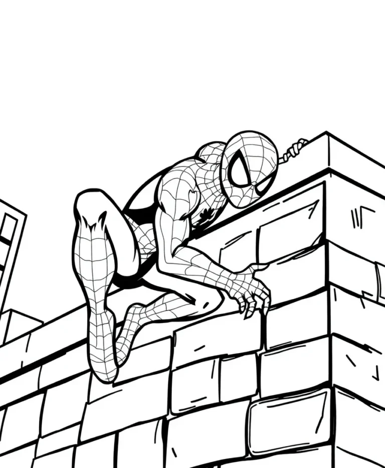 15 Striking Spiderman Coloring Pages for Line Art Enthusiasts