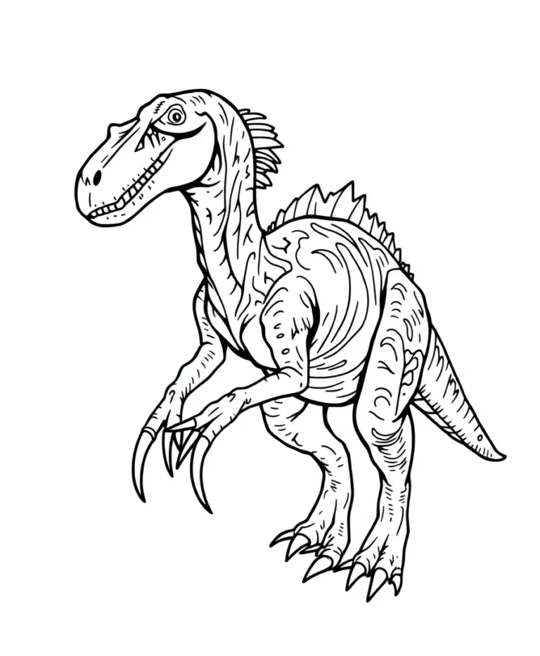 15 Striking Dinosaur Coloring Page Designs for Line Art Lovers