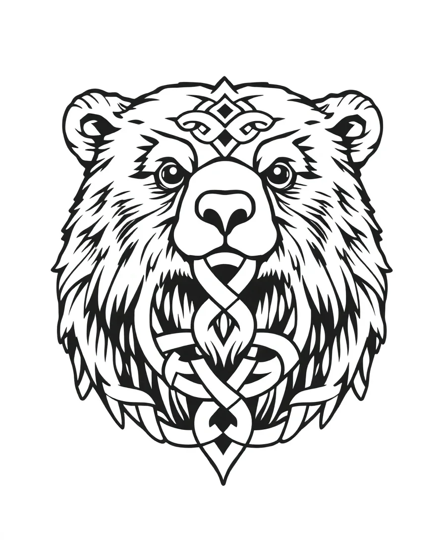 Bear with Celtic Knots