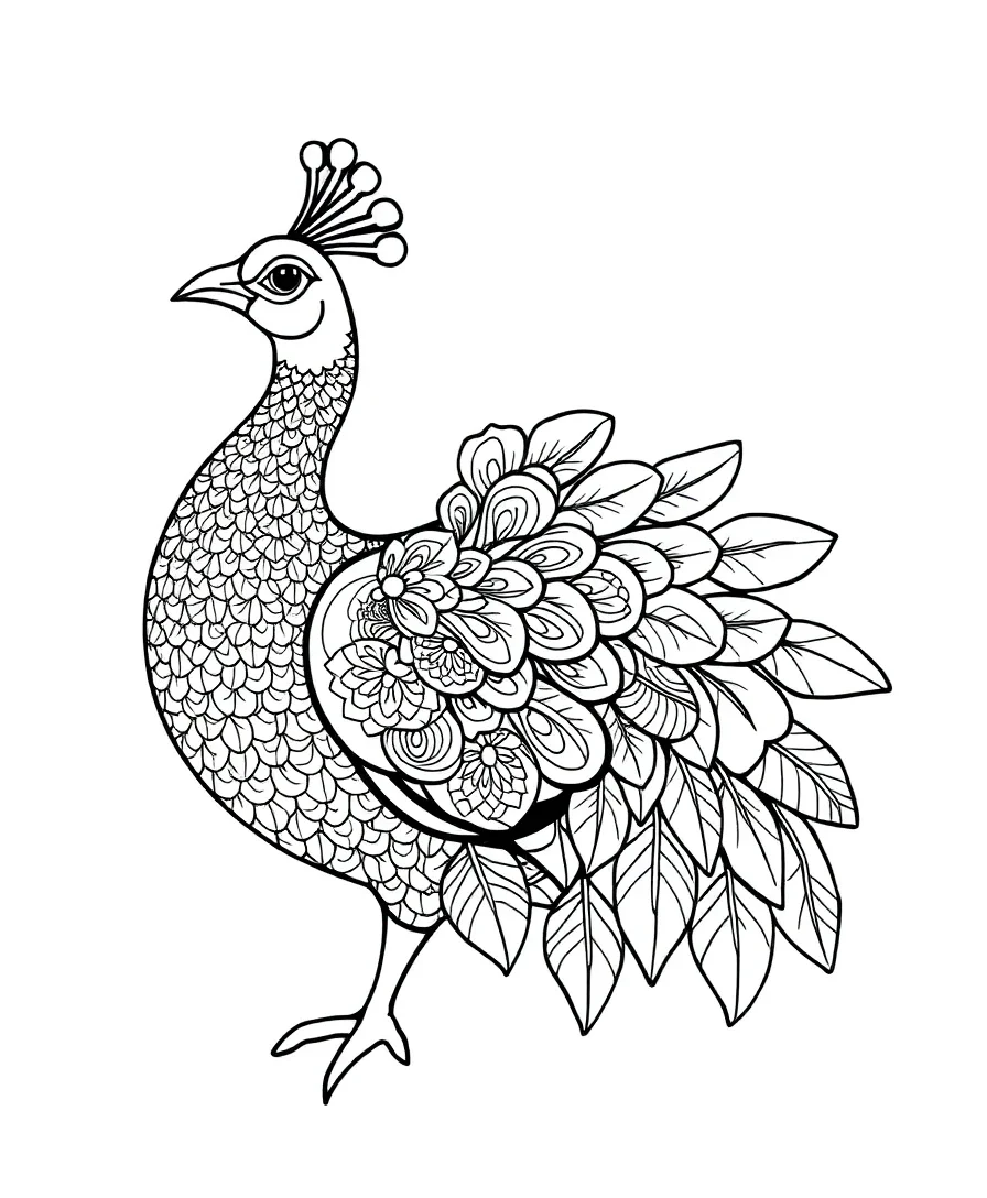 Intricate Peacock Majesty