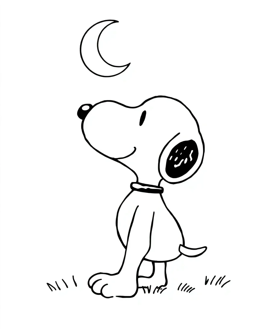 Snoopy and the Moon