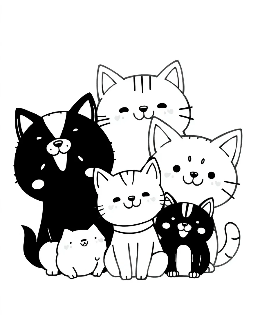Playful Manga Pets