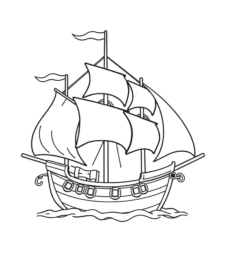 Sailing Pirate Ship