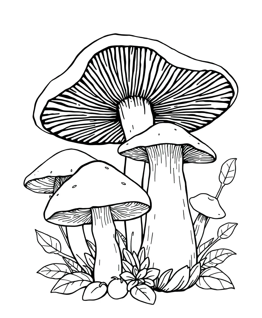 Botanical Mushroom Study