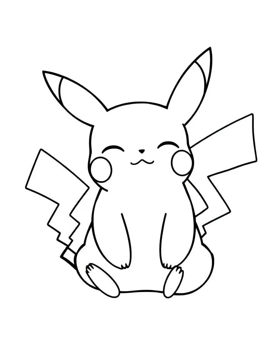 Pikachu in a Peaceful Pose