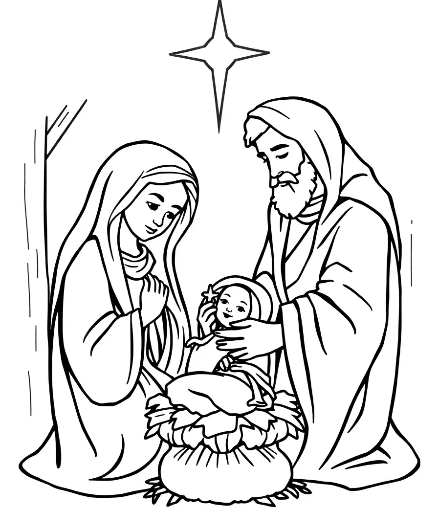 Peaceful Nativity Scene