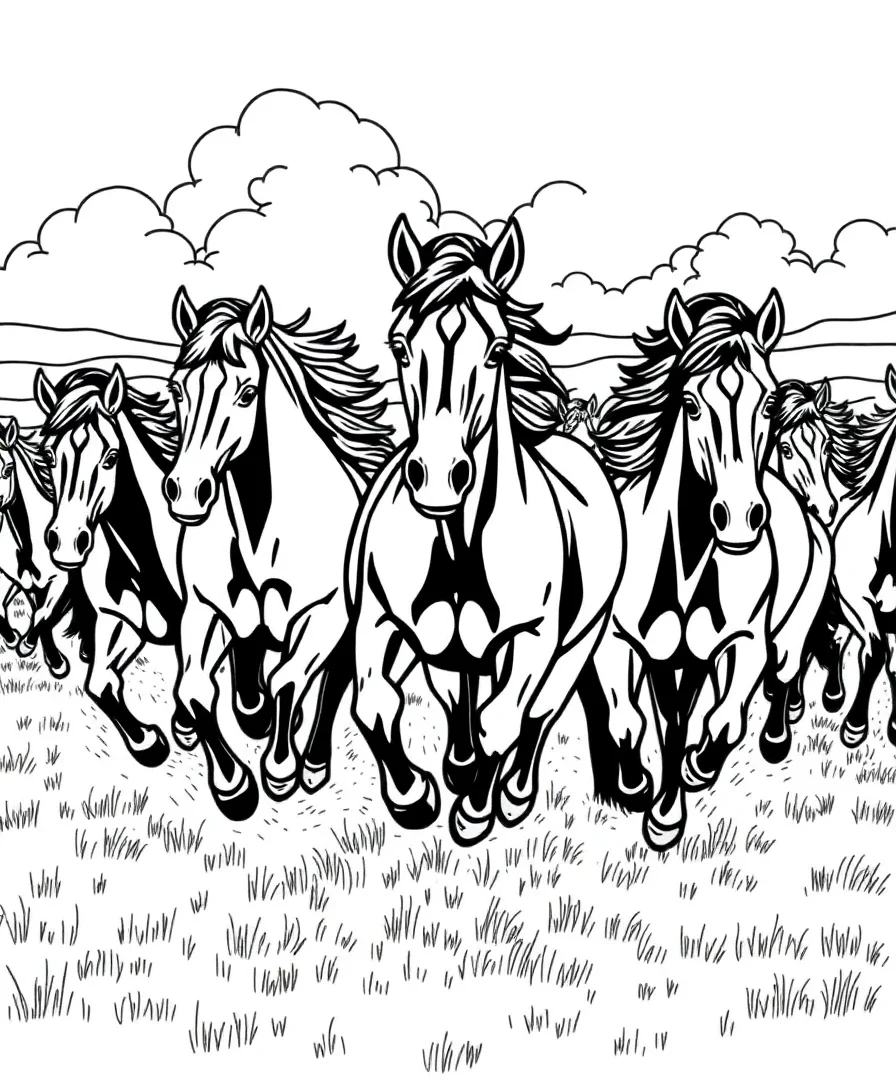 Wild Mustang Herd