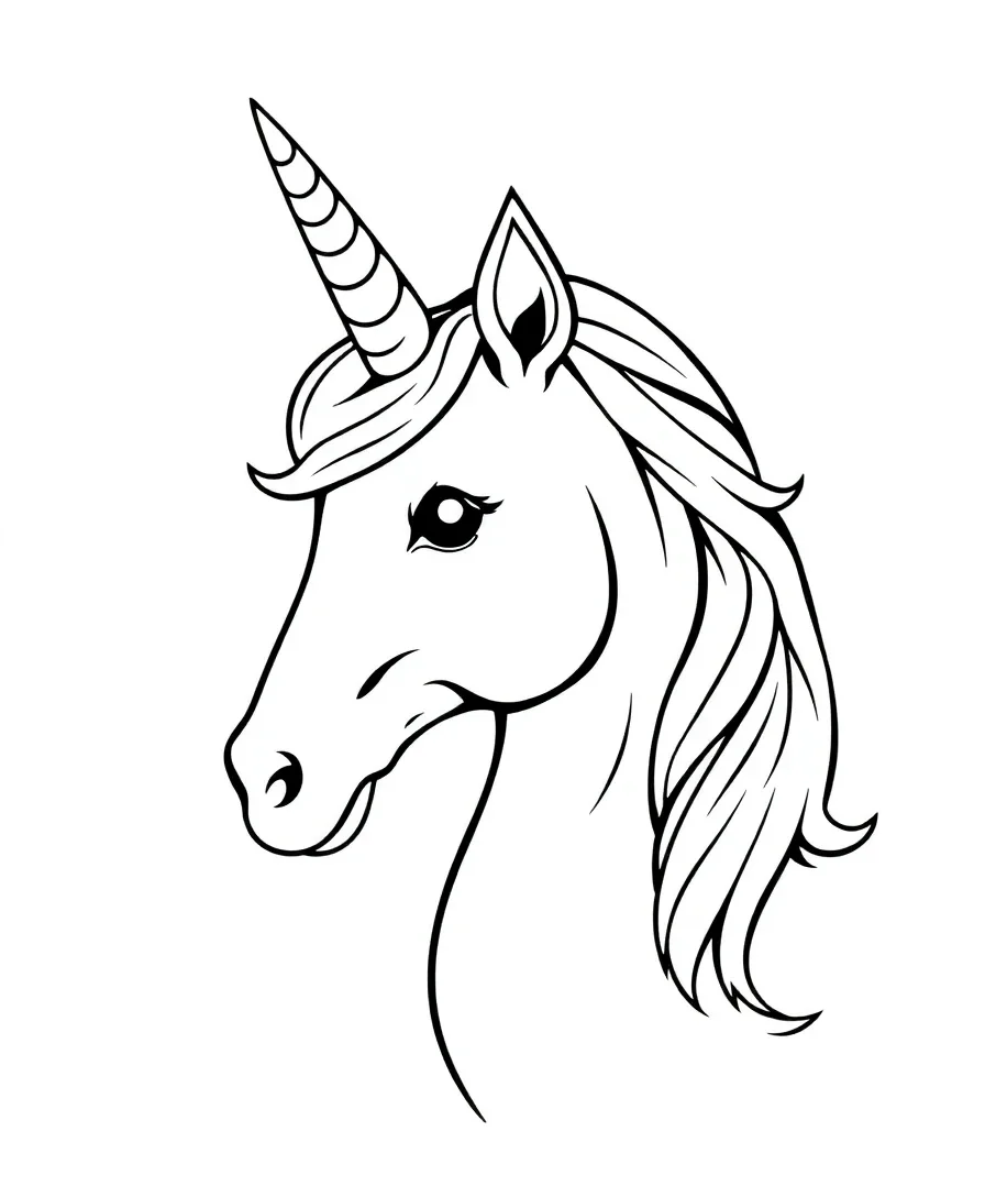 Unicorn with Spiral Horn