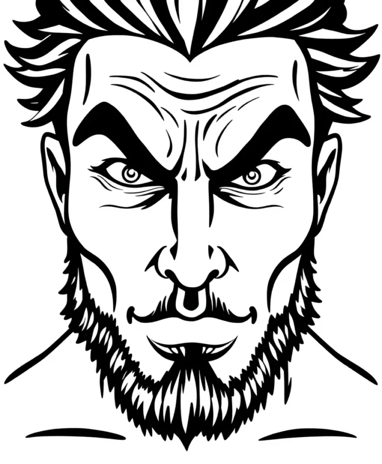 15 Striking People Coloring Pages for Creative Line Art Enthusiasts