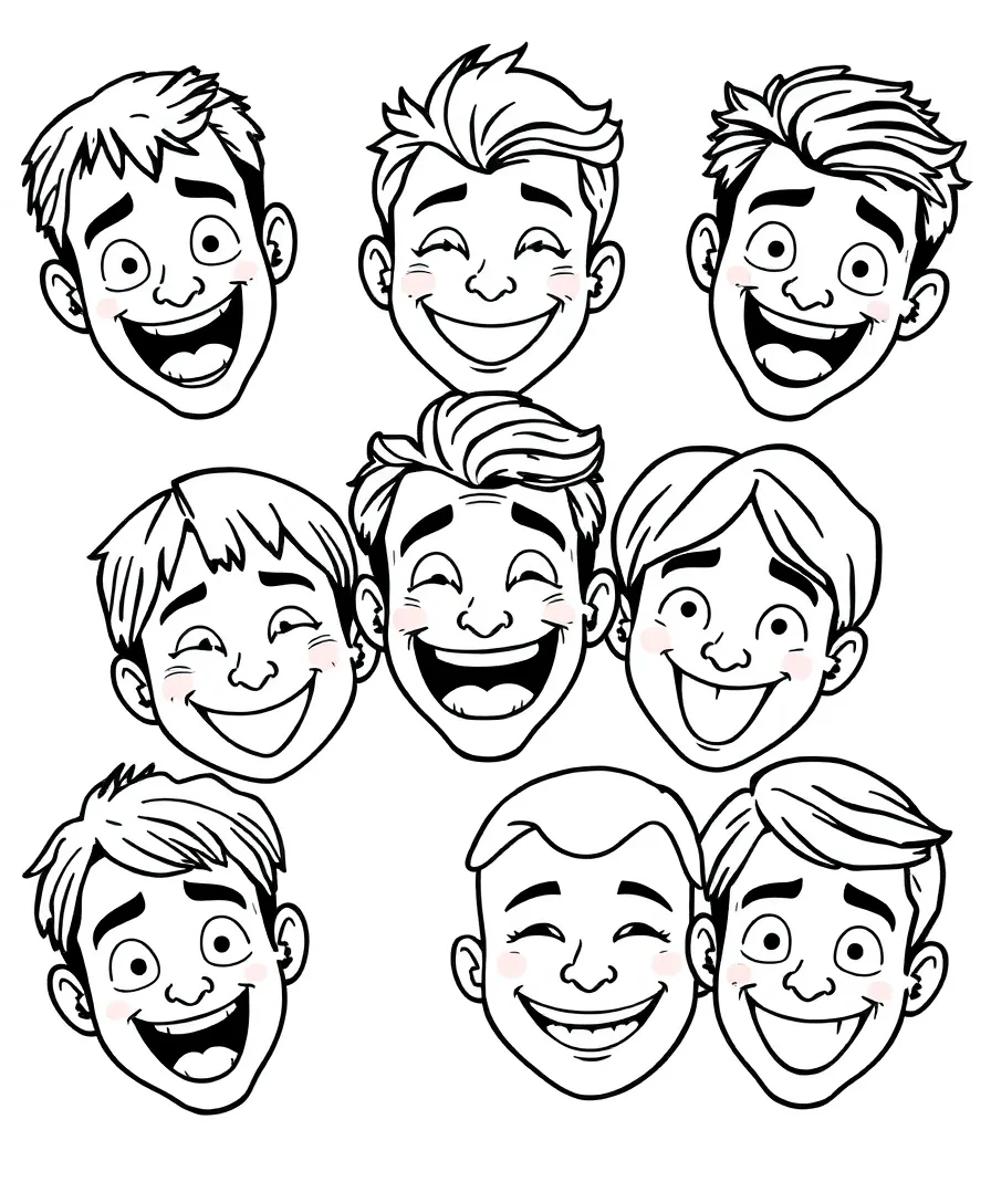 Expressive Faces Collage