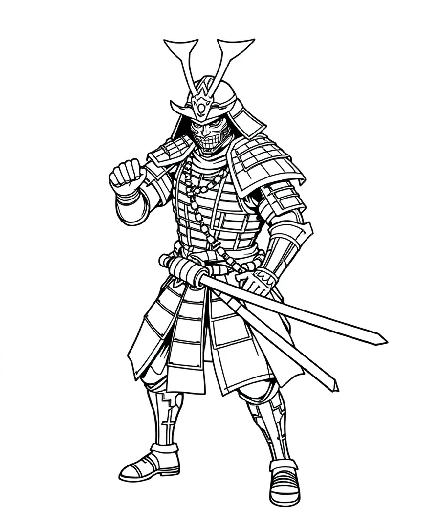 Intricate Samurai Warrior Poses