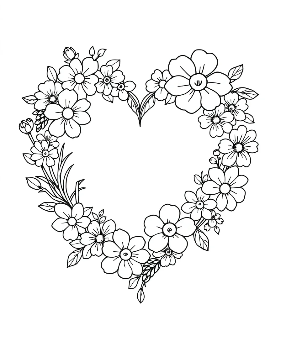 Floral Heart Wreath