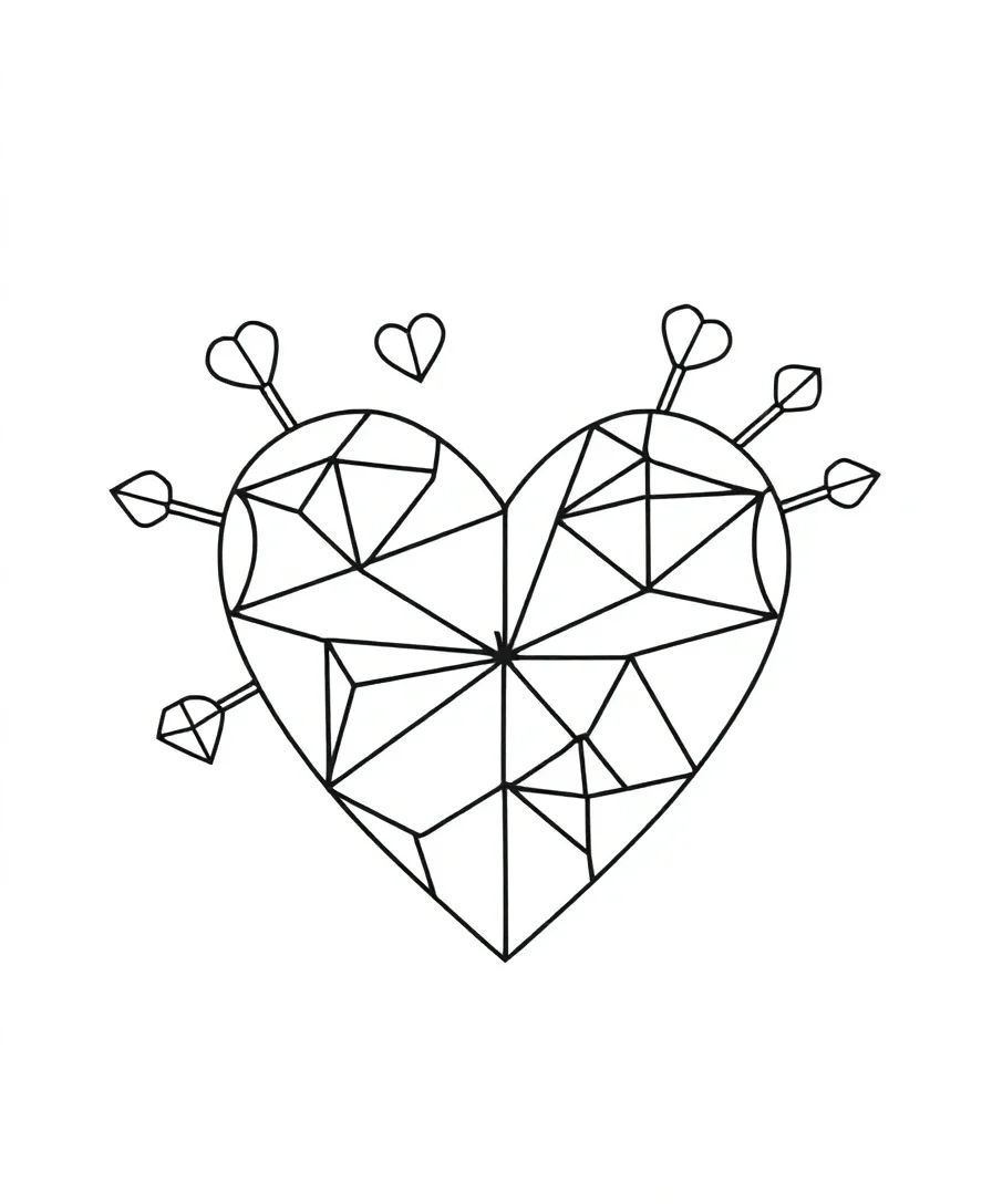 Geometric Heart Design