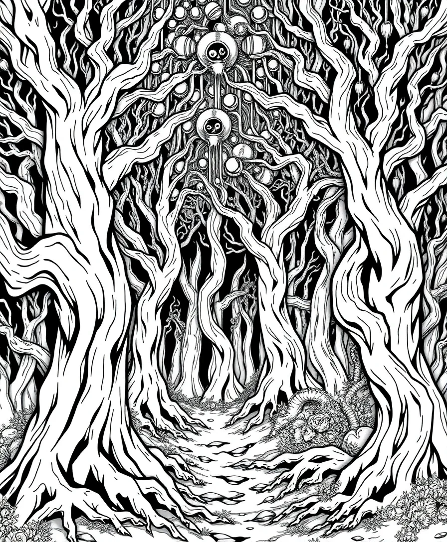 Creepy Forest Scene