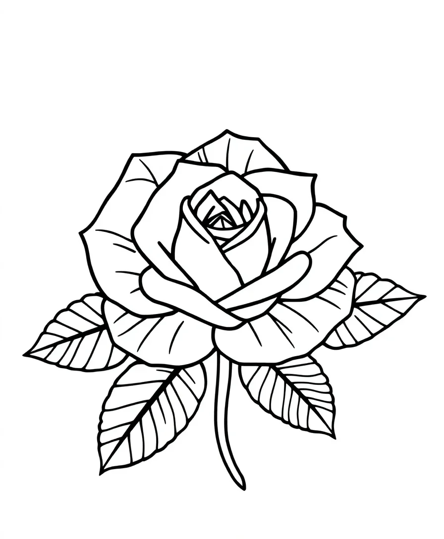 Geometric Rose Design