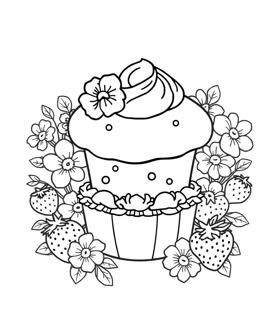 Shortcake with Floral Accents