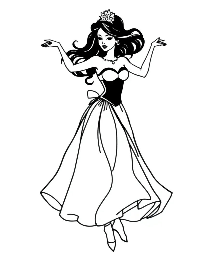 Dancing Princess Silhouette