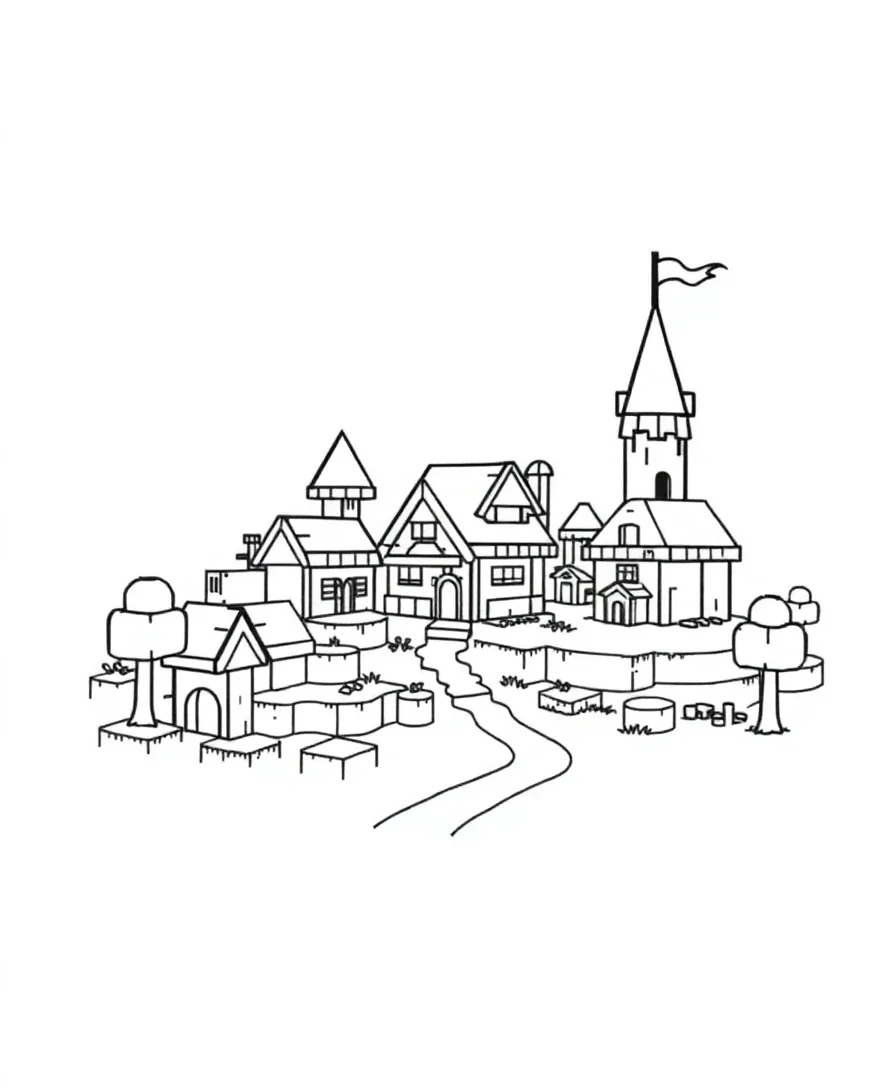 Enchanting Village Scene
