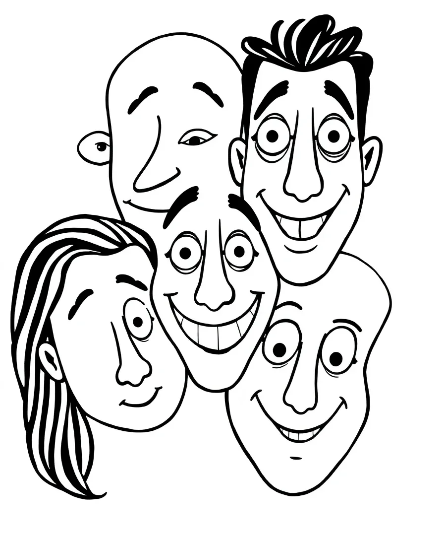 Funky Abstract Faces
