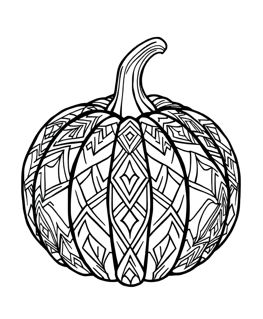 Geometric Pumpkin Designs