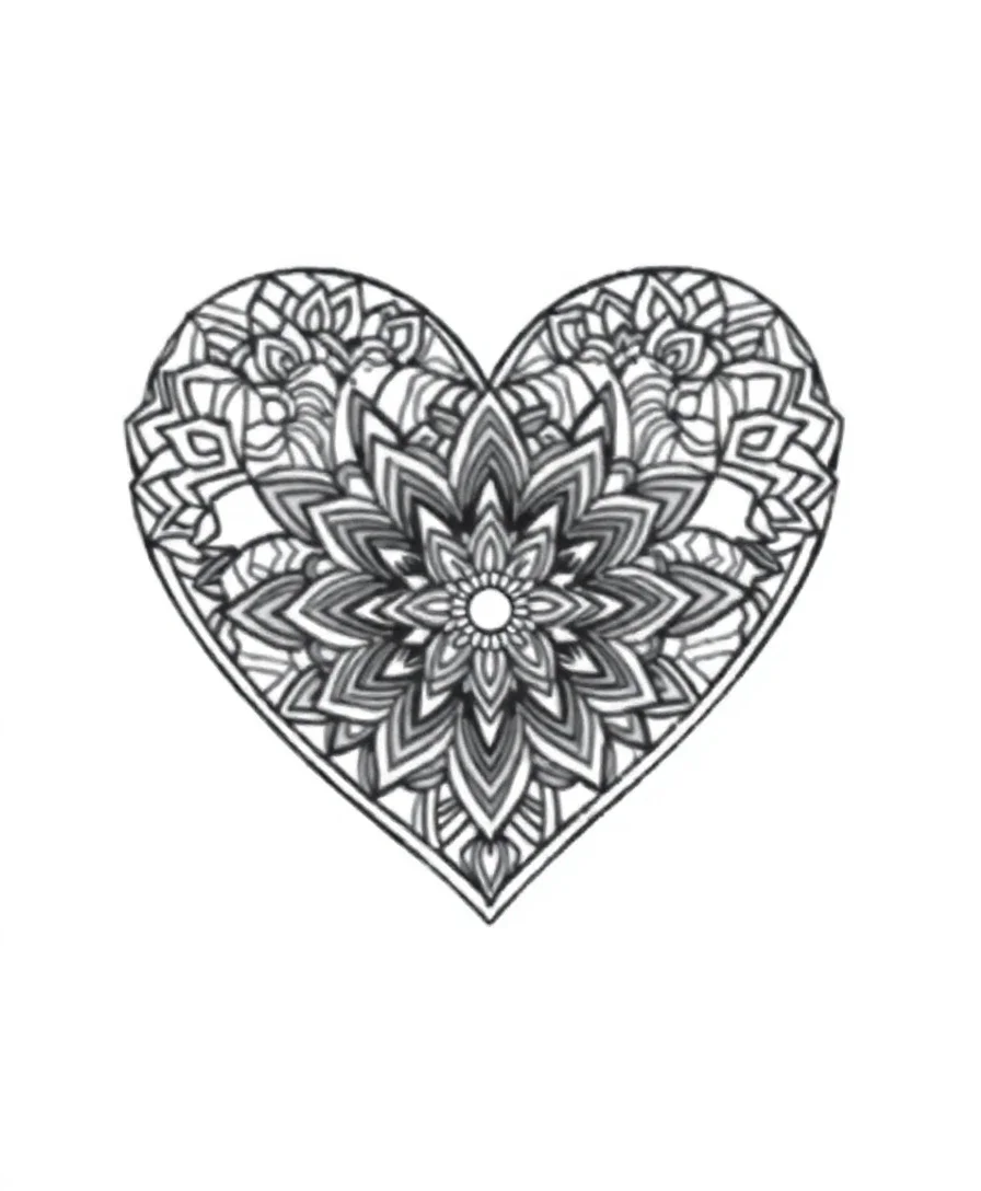 Mandalas in Heart Form
