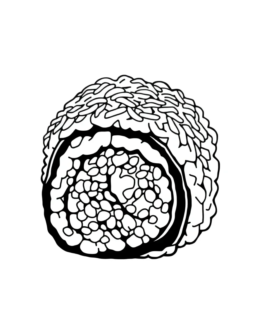 Detailed Sushi Roll